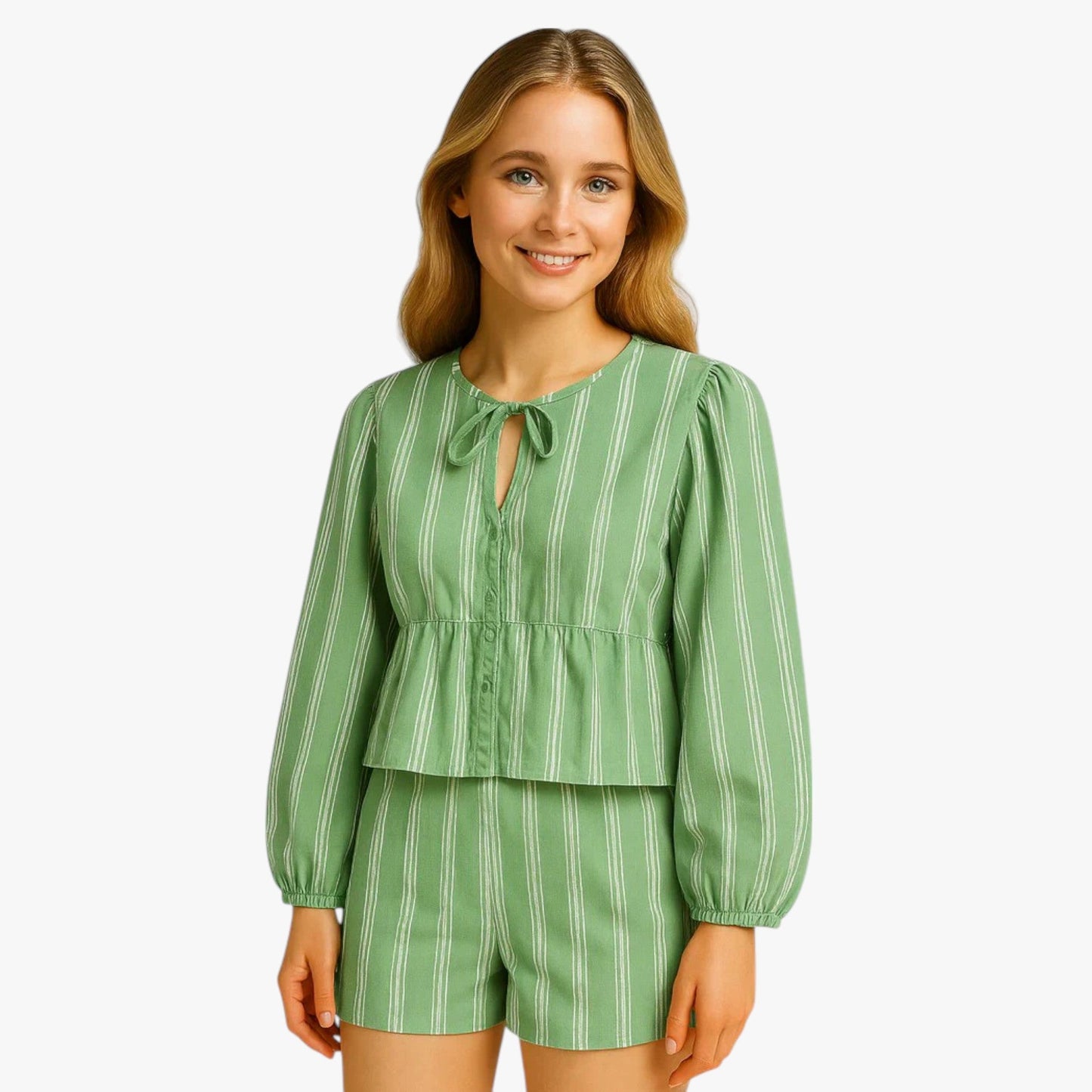 Renata | Damen Komplettes Sommer Outfit mit Streifen