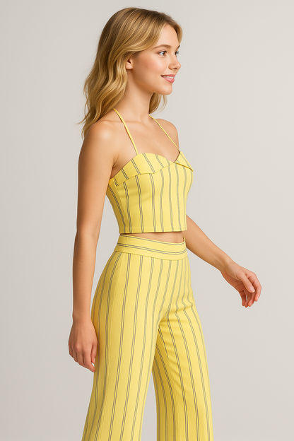 Camilla | Damen Leichter Sommeranzug mit Top und Hose