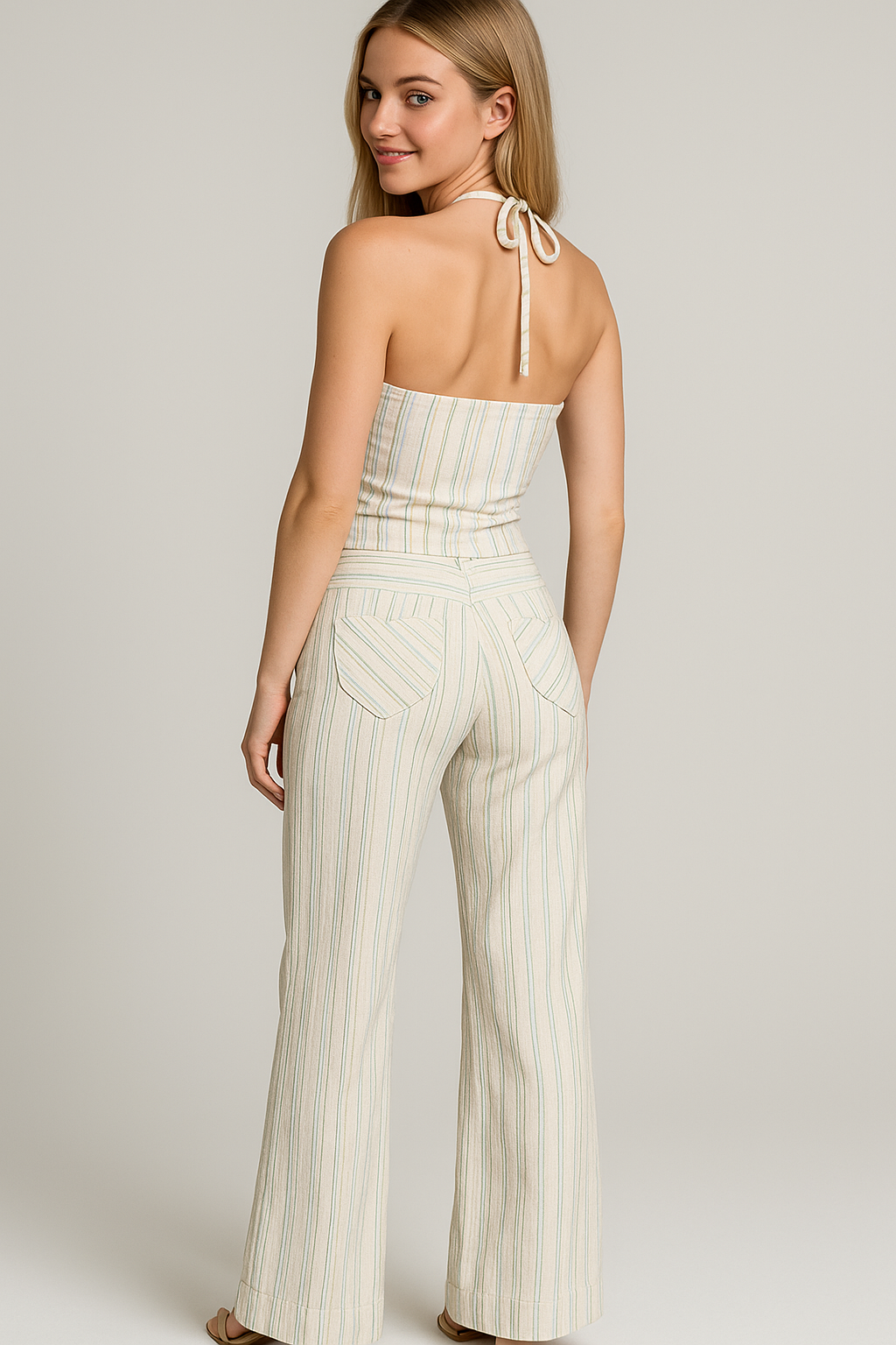 Camilla | Damen Leichter Sommeranzug mit Top und Hose