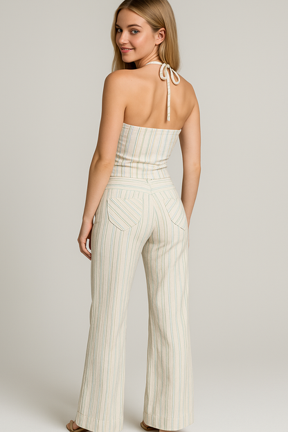 Camilla | Damen Leichter Sommeranzug mit Top und Hose