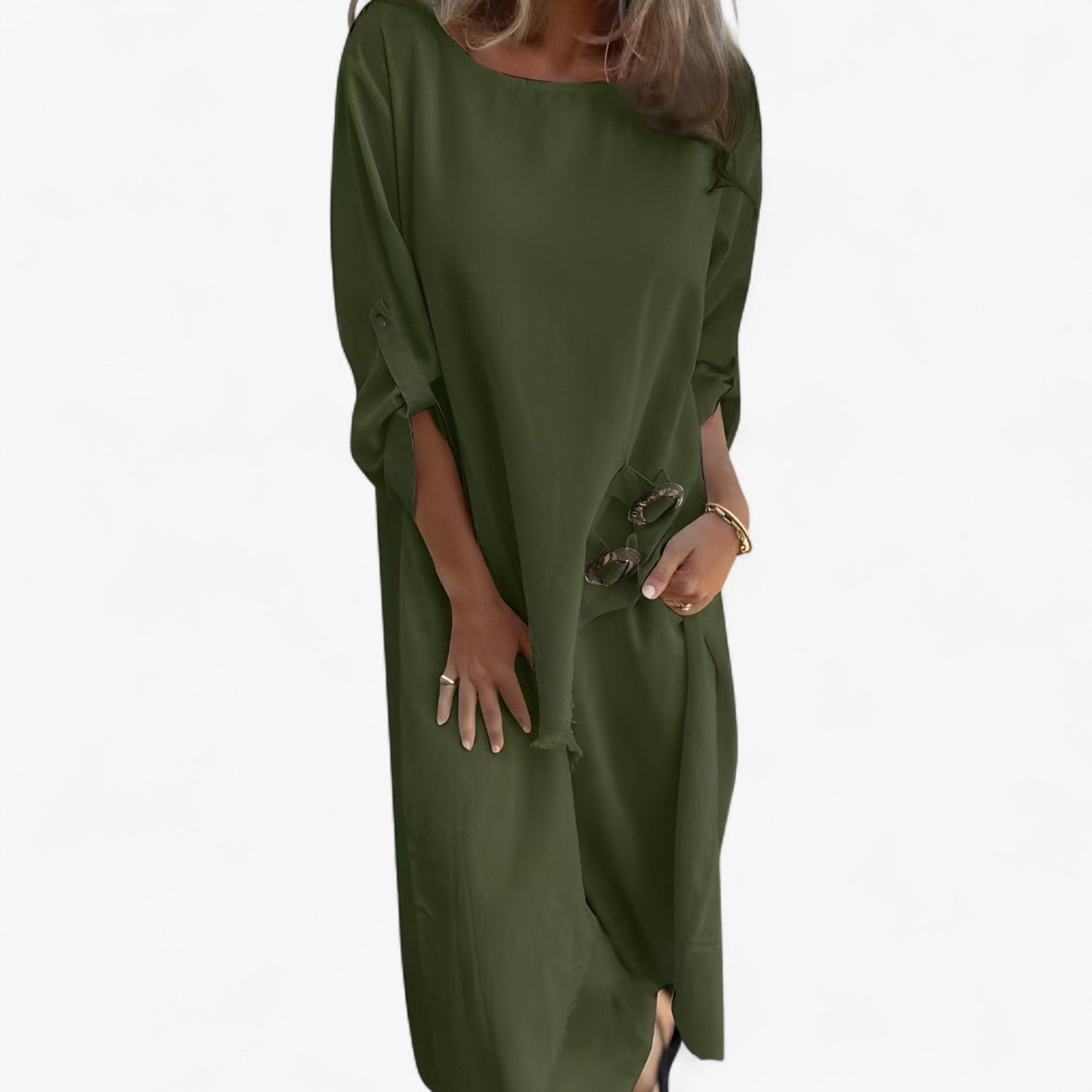 Mia | Damen Leinen Set Kleid und Hose für Alltag und Freizeit