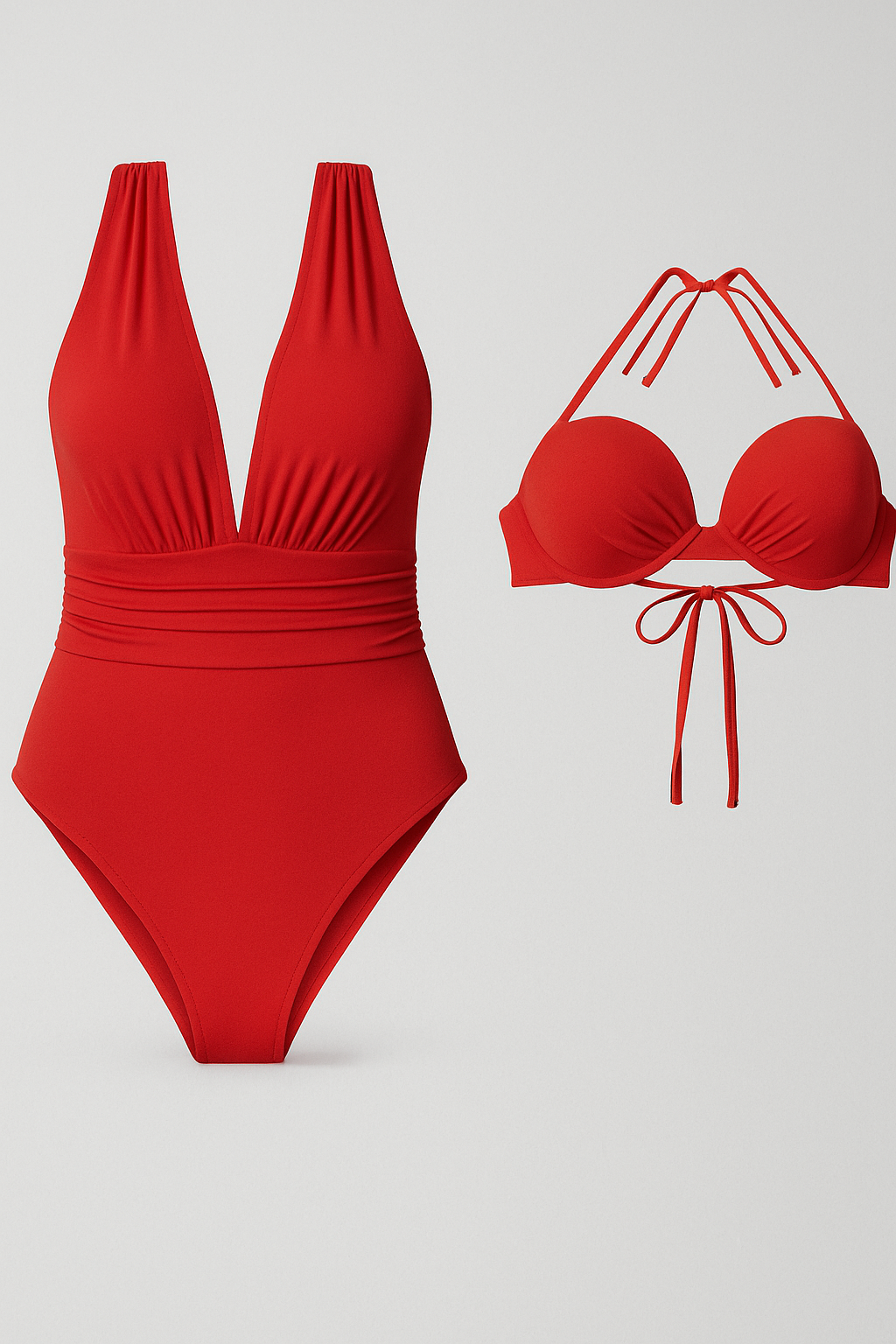 Camille | 2 in 1 Damen V-Ausschnitt Badeanzug
