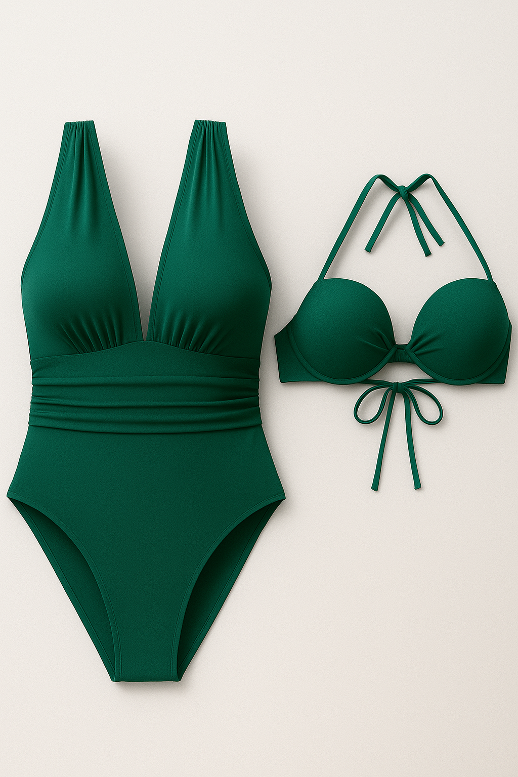 Camille | 2 in 1 Damen V-Ausschnitt Badeanzug