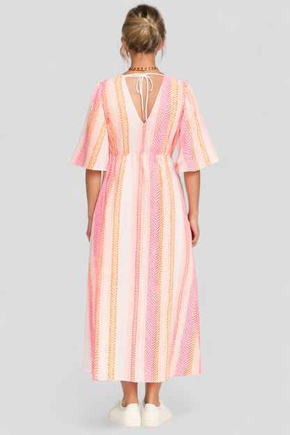 Aleiah | Damen V-Ausschnitt Sommerkleid in Farben