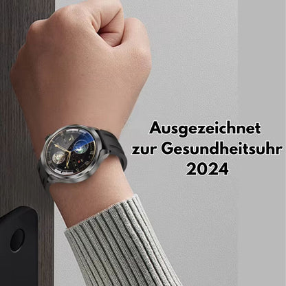 VitalSense Pro X - Gesundheits-Smartwatch mit Lederarmband (2025) - Sonderaktion 1+1 Gratis