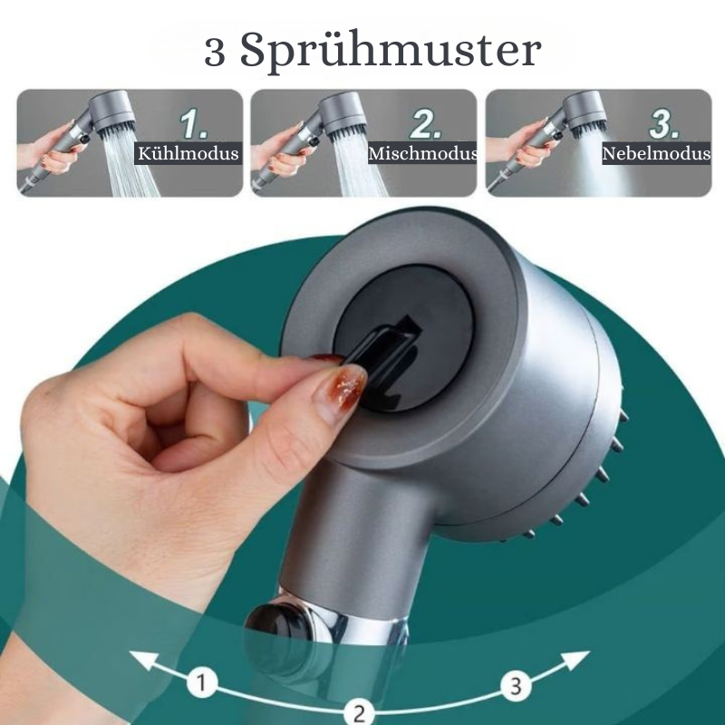 PowerDusch™ | Multifunktionales Hochdruck-Duschkopf-Set