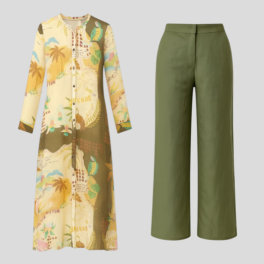 Delfina | Elegantes Damen Outfit aus Leinen für Sommer