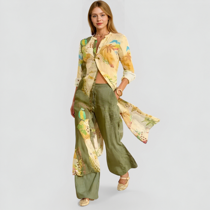 Delfina | Elegantes Damen Outfit aus Leinen für Sommer