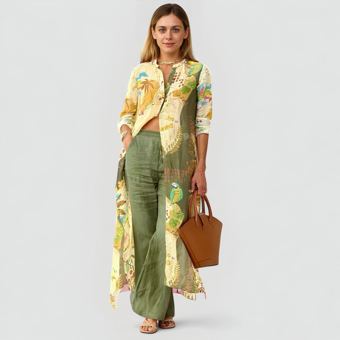 Delfina | Elegantes Damen Outfit aus Leinen für Sommer