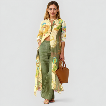 Delfina | Elegantes Damen Outfit aus Leinen für Sommer