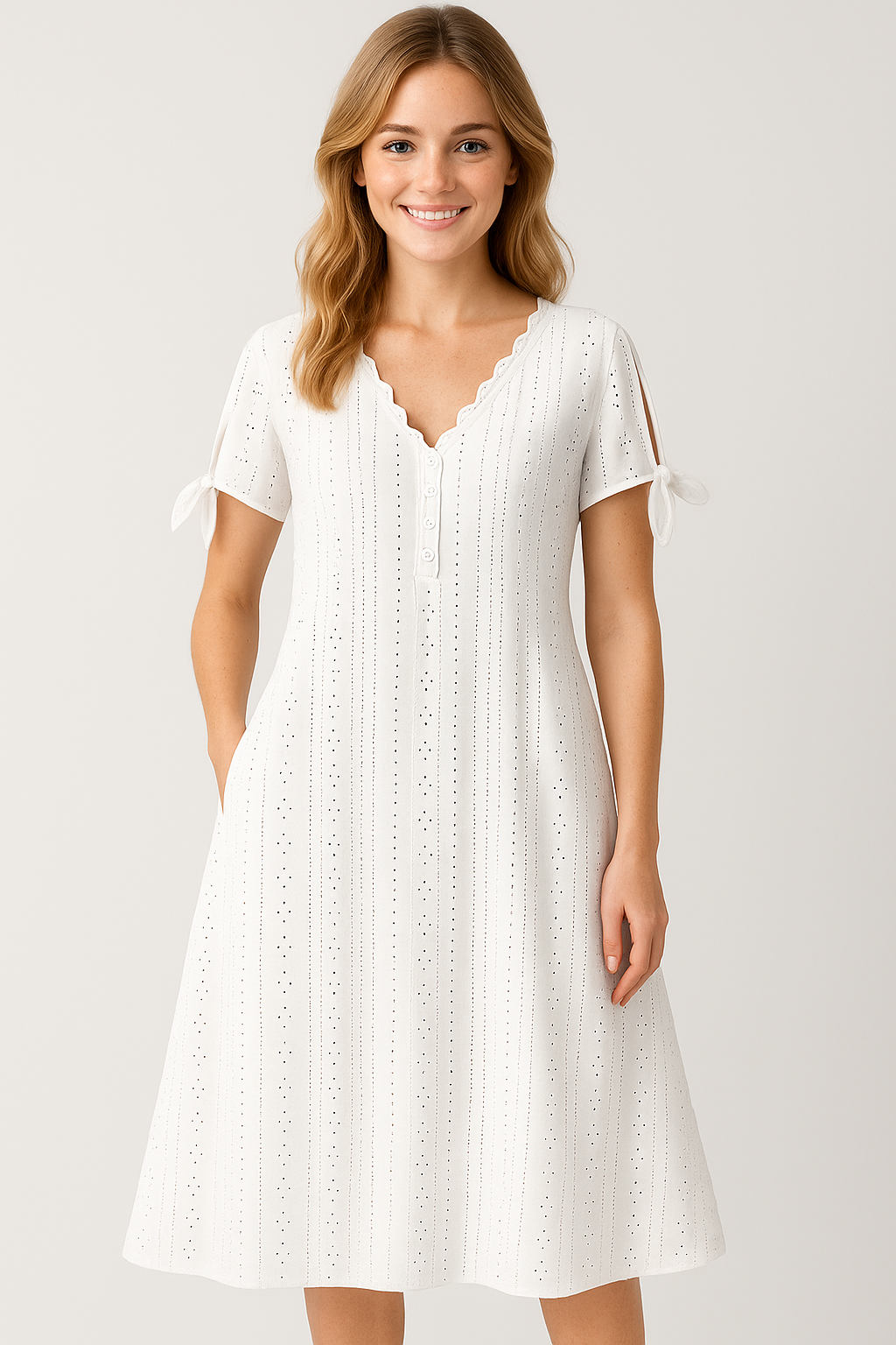 Brisa | Elegantes Damenkleid Mit V-Ausschnitt