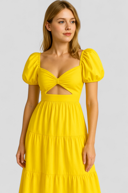 Martina | Elegantes Damenkleid mit Knoten-Design