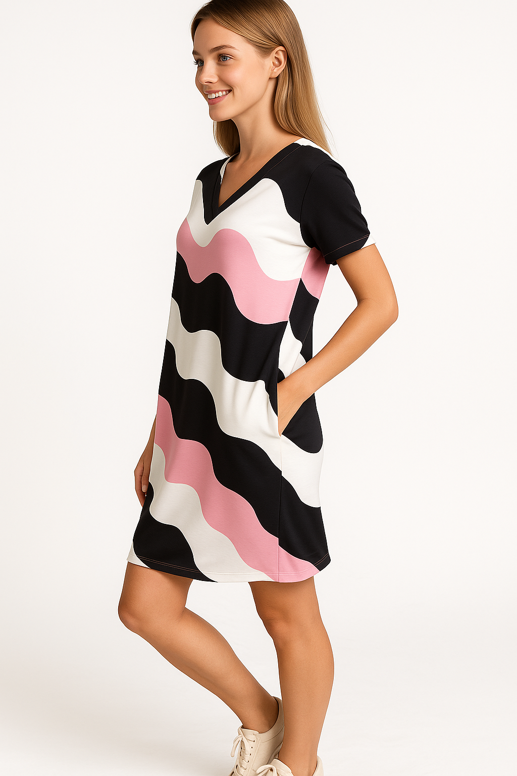 Lacey | Elegantes Damenkleid mit V-Ausschnitt