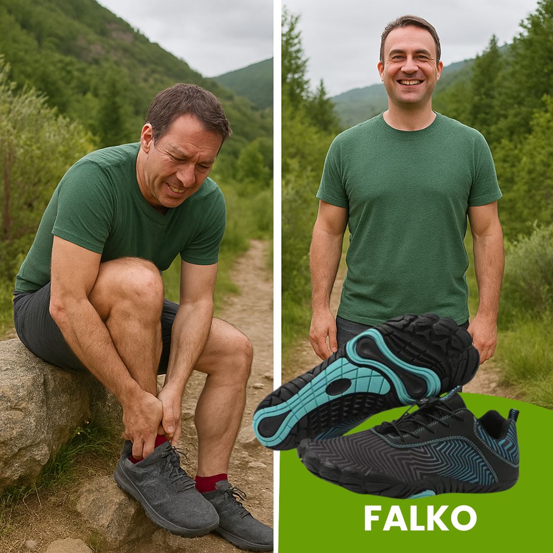 FALKO - ergonomische, schmerzlindernde & wasserabweisende Barfußschuhe für Entlastung bei Rückenschmerzen & Gelenkproblemen