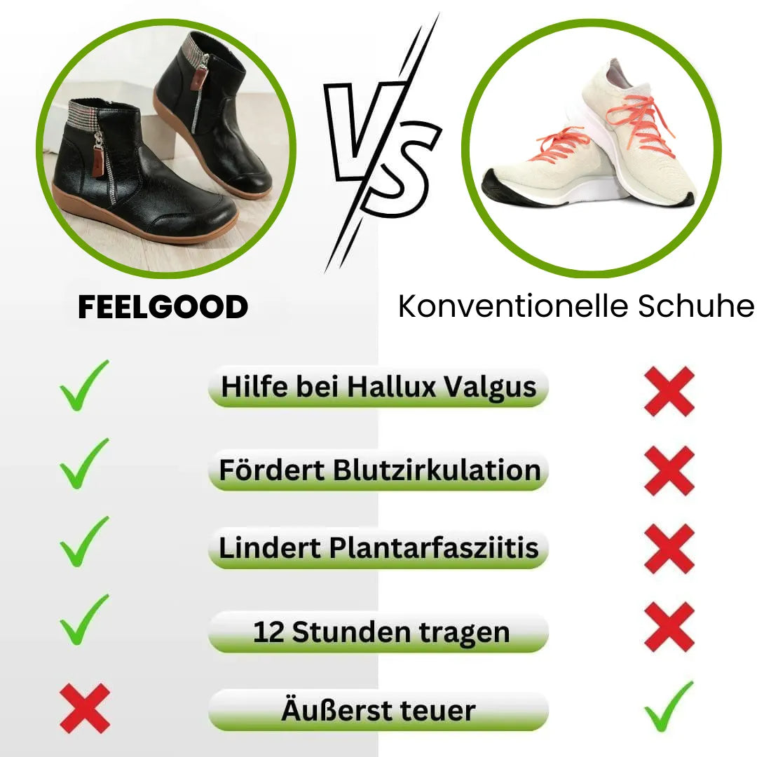 FeelGood - Ergonomischer, natürlicher & wasserdichter Schuh zur Schmerzlinderung