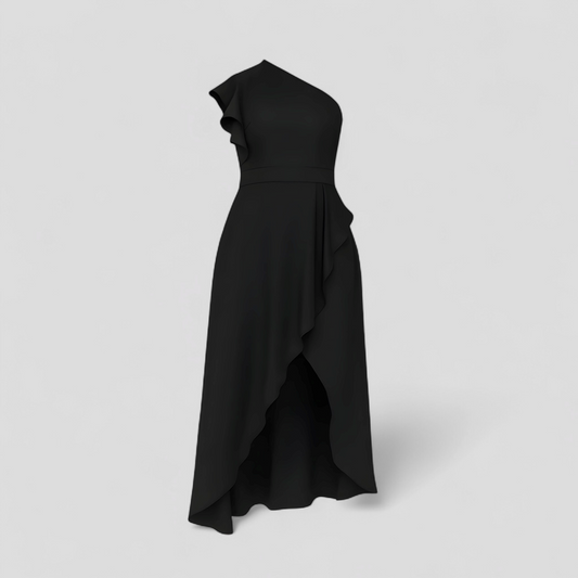 Sole | Asymmetrisches Damenkleid mit Rüschen