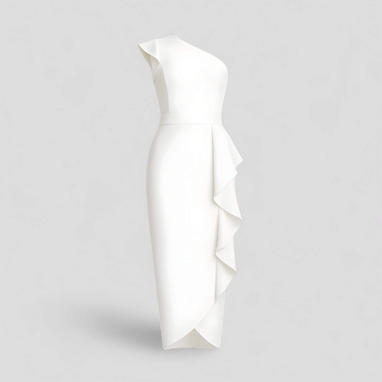 Sole | Asymmetrisches Damenkleid mit Rüschen