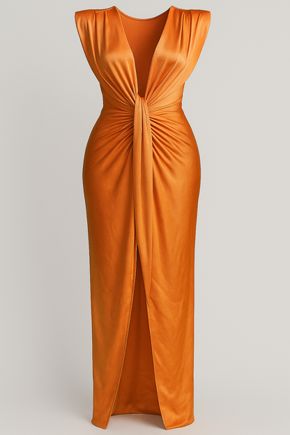 Martha | Damenkleid aus Glänzendem Satin