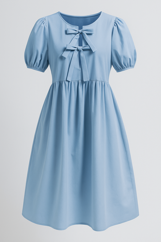 Loretta | Damenkleid mit Puffärmeln