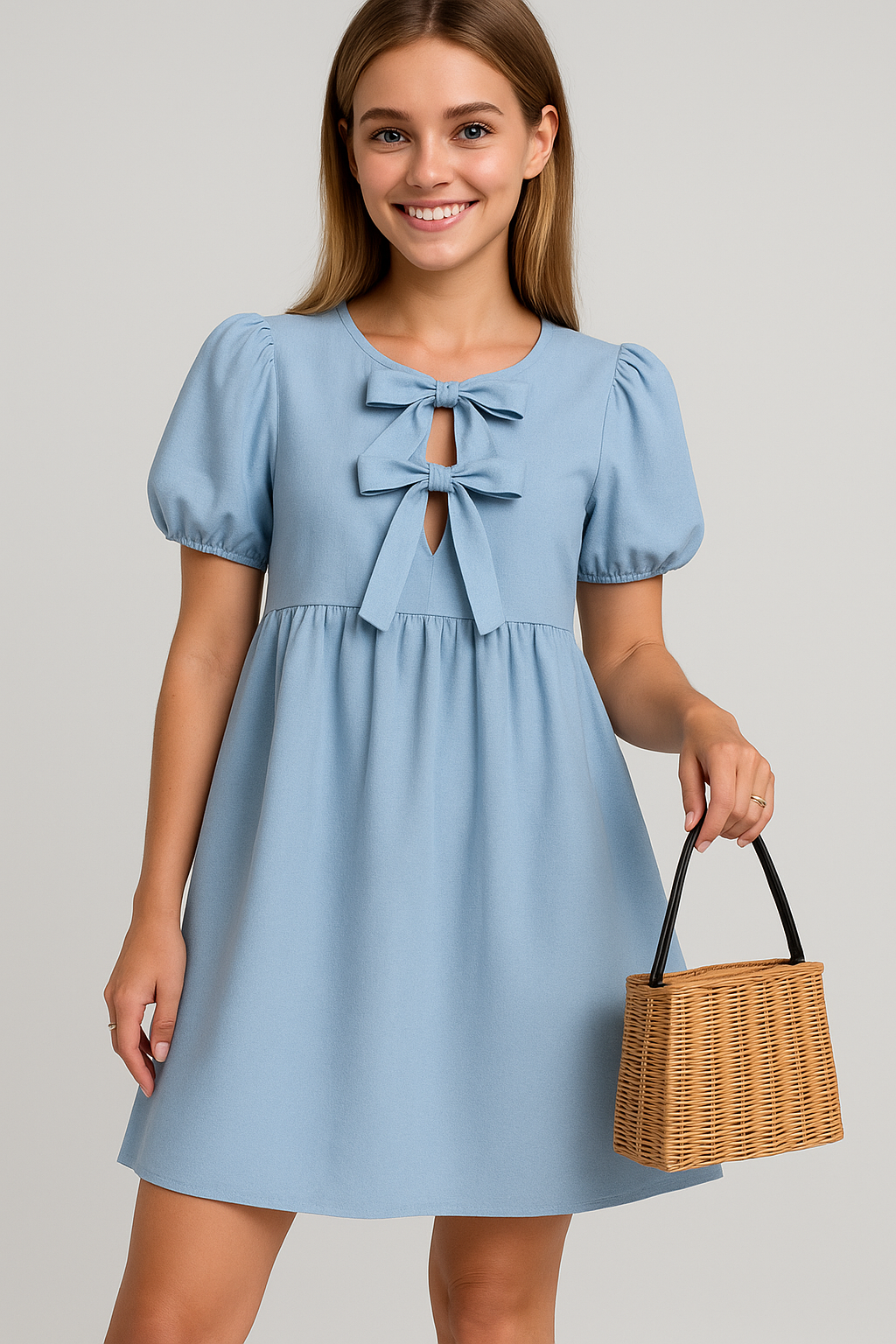 Loretta | Damenkleid mit Puffärmeln