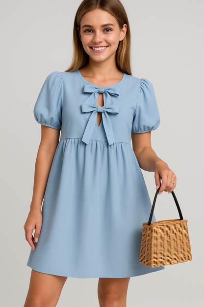 Loretta | Damenkleid mit Puffärmeln