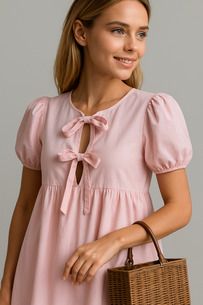 Loretta | Damenkleid mit Puffärmeln