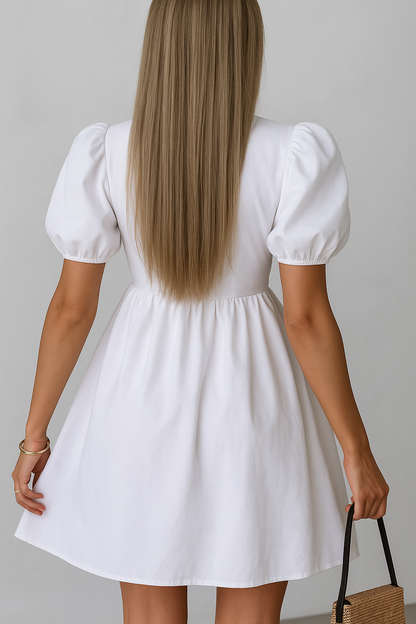 Loretta | Damenkleid mit Puffärmeln