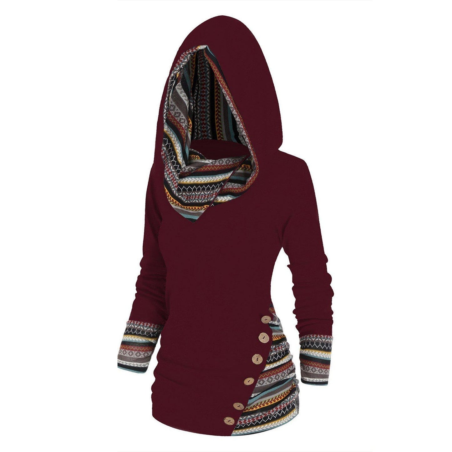 Lässiger Damen Kapuzenpullover mit Tribal-Muster – Tavira