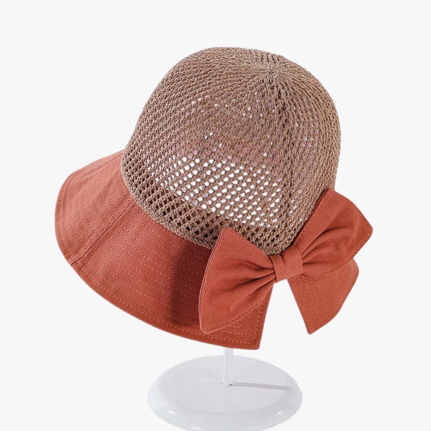 Jesse | Gästeshut aus Häkelmaterial mit faltbarem Schleifen-Details und atmungsaktiv