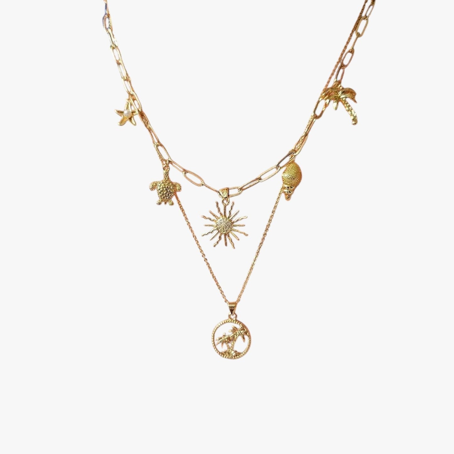 Lina | Minimale Sommerkette mit Muschel und Seestern