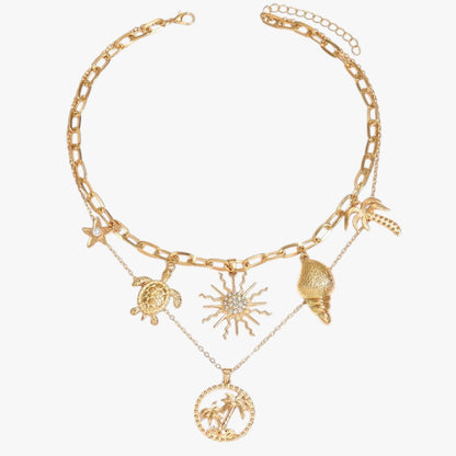 Lina | Minimale Sommerkette mit Muschel und Seestern