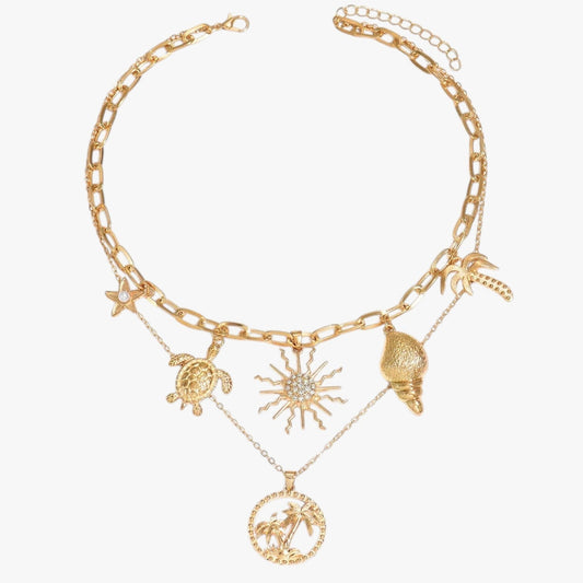 Lina | Minimale Sommerkette mit Muschel und Seestern