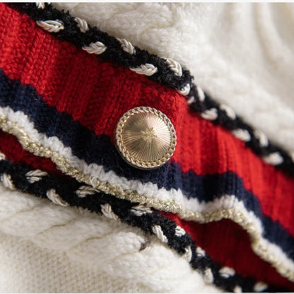 Grace | Damen-Retro-Cardigan mit V-Ausschnitt, weich, oversized und elegant