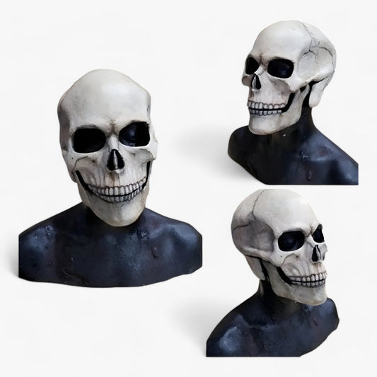 Vollkopf-Skelettmaske - Beweglicher Kiefer für einen erschreckenden Halloween-Effekt