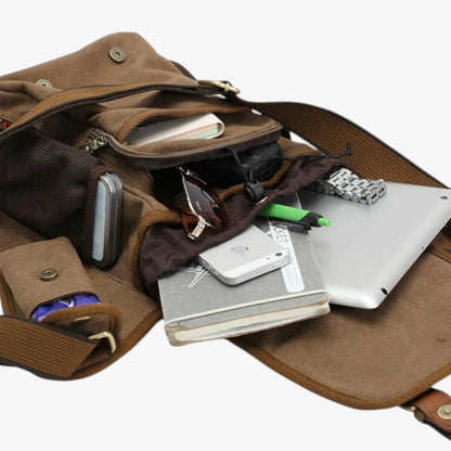 Adam | Herren Messenger-Tasche aus Vintage-Nylon Praktisch, Leicht, Immer bei Dir