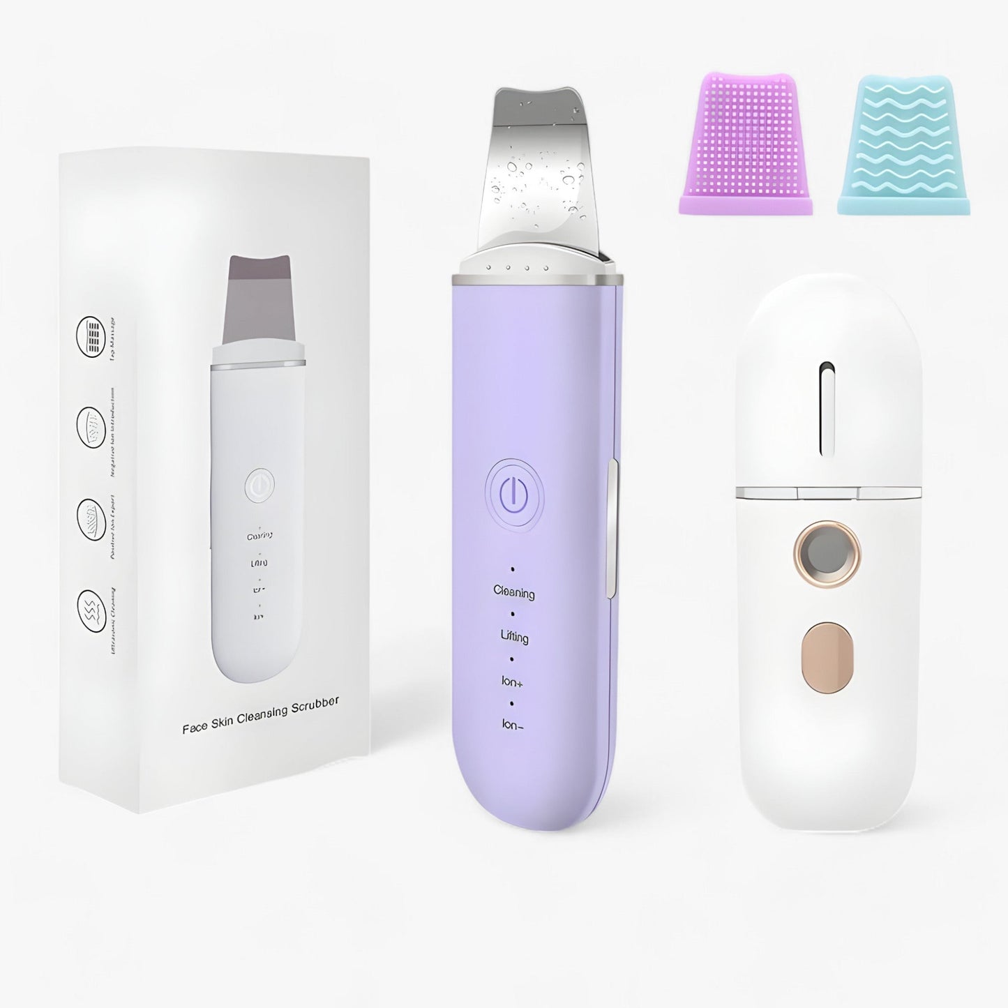 SkinScrub Pro | Ultraschall-Gesichtsspatel - Werkzeug zur Gesichtsstraffung und Entfernung von Mitessern