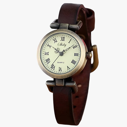 Kimber | Damenarmbanduhr Shsby Eleganza Vintage aus Leder für den Abend