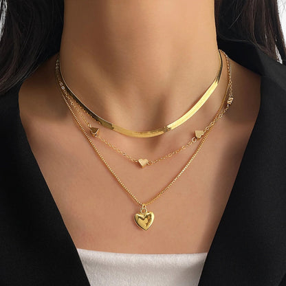 Isabelle | Eleganza a strati - Die Kette mit Herz, die dein Outfit zum Leuchten bringt