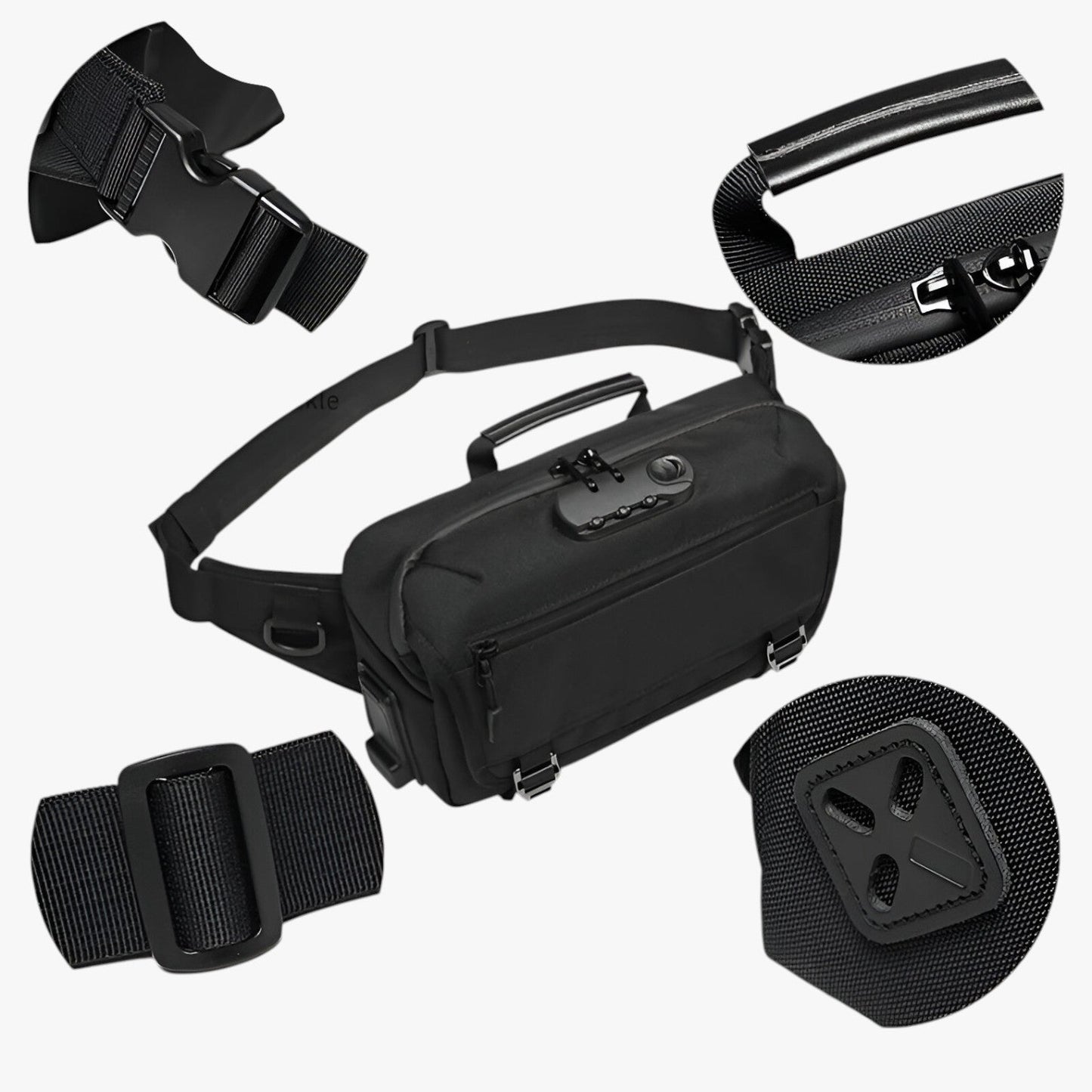 Dominick | Wasserdichter Antidiebstahl-Umhängetasche mit USB-Ladeanschluss