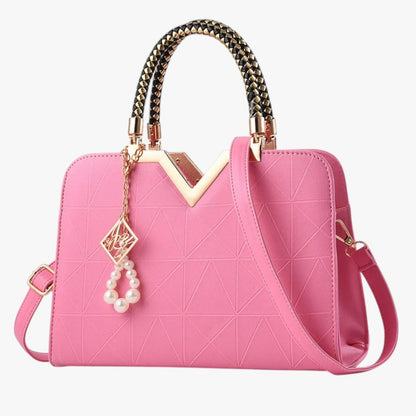 Pamela | Herbst Chic - Elegante Tasche mit Reißverschluss und Perlen