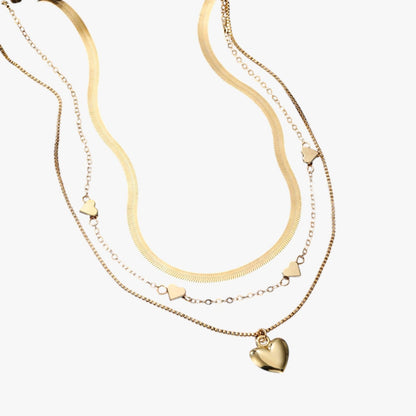 Isabelle | Eleganza a strati - Die Kette mit Herz, die dein Outfit zum Leuchten bringt