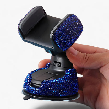 Auto-Handyhalterung aus Strass - Eleganz 360° für Armaturenbrett, Fenster und Lüftungsgitter