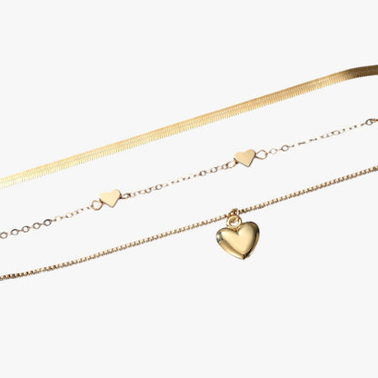 Isabelle | Eleganza a strati - Die Kette mit Herz, die dein Outfit zum Leuchten bringt