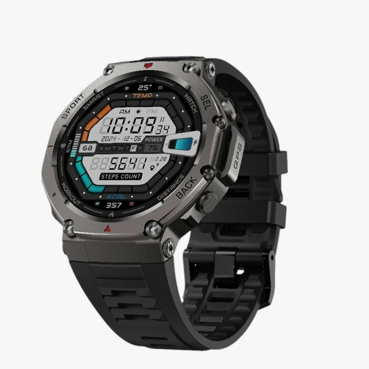 Rodrigo | Sport-Smartwatch für Männer: Anrufe, GPS und Kompass mit nur einer Berührung