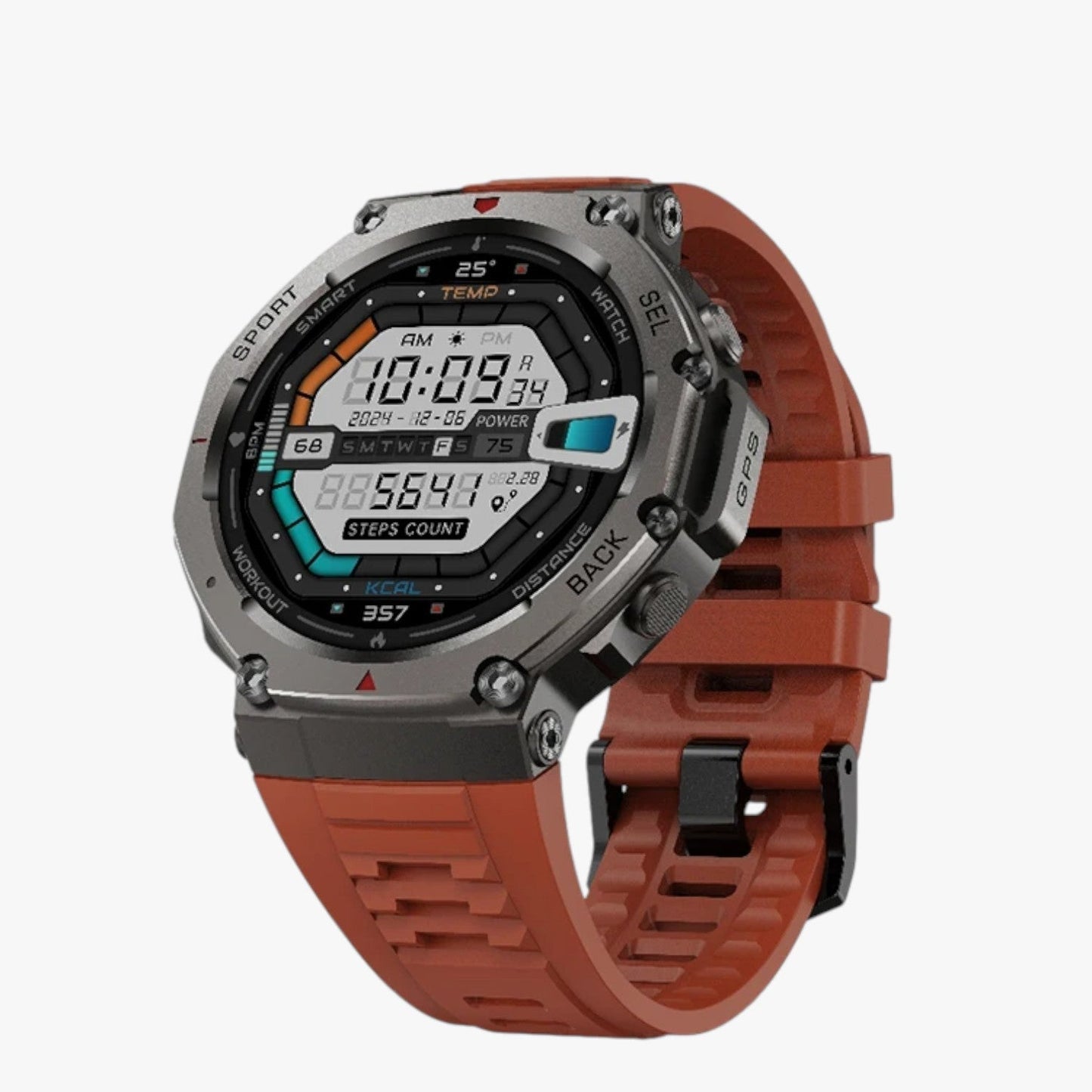 Rodrigo | Sport-Smartwatch für Männer: Anrufe, GPS und Kompass mit nur einer Berührung