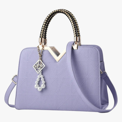 Pamela | Herbst Chic - Elegante Tasche mit Reißverschluss und Perlen