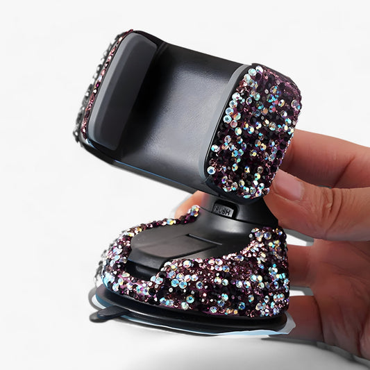 Auto-Handyhalterung aus Strass - Eleganz 360° für Armaturenbrett, Fenster und Lüftungsgitter