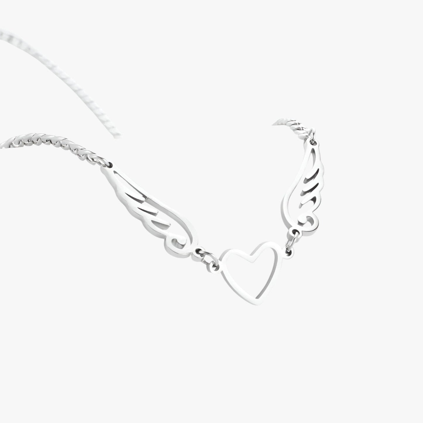 Sherry | Skyrim Edelstahl Herz- und Engelsflügelkette