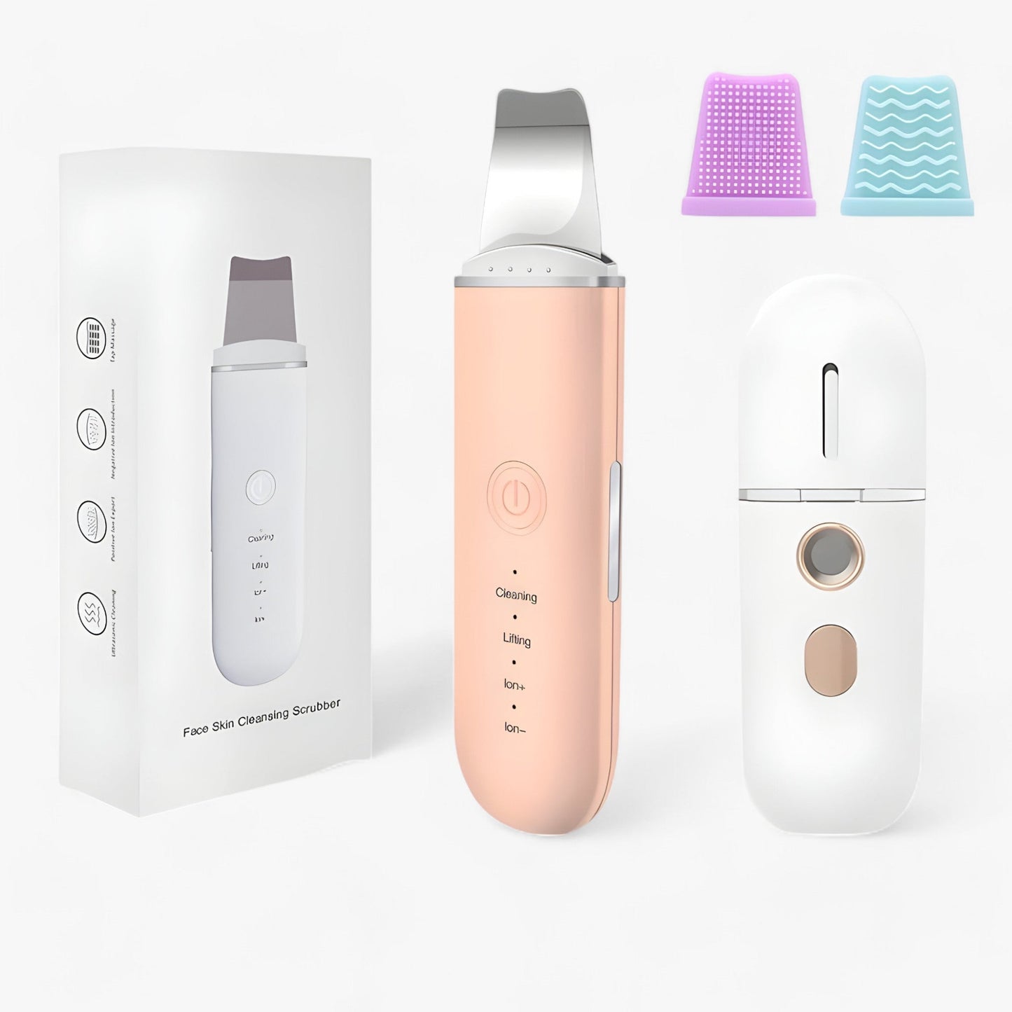 SkinScrub Pro | Ultraschall-Gesichtsspatel - Werkzeug zur Gesichtsstraffung und Entfernung von Mitessern