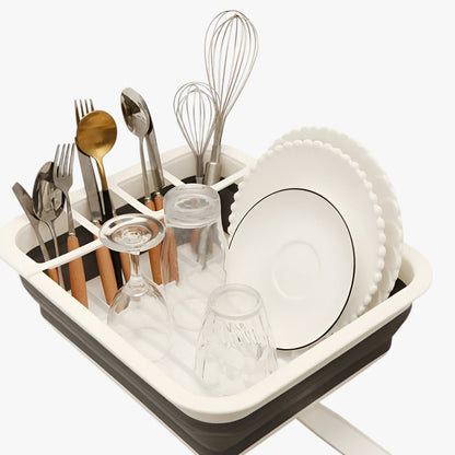 Darian | Kompakt und ordentlich - Faltbares Geschirrgestell zur Platzersparnis